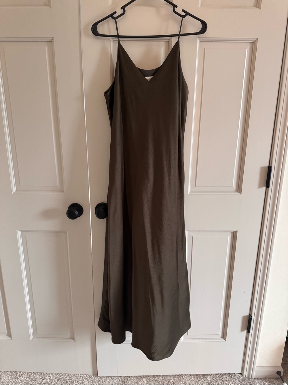 Nordstrom signature satin green dress XL